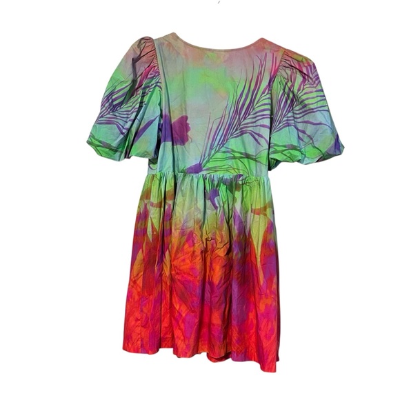 Anthropologie Plenty by Tracy Reese Puff-Sleeve Surplice Dress Size Medium - Picture 4 of 6